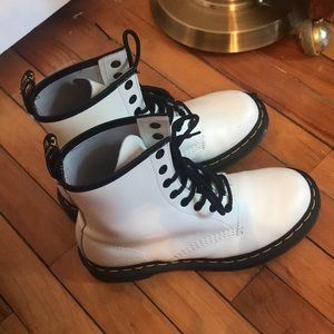 White Doc Marten boots